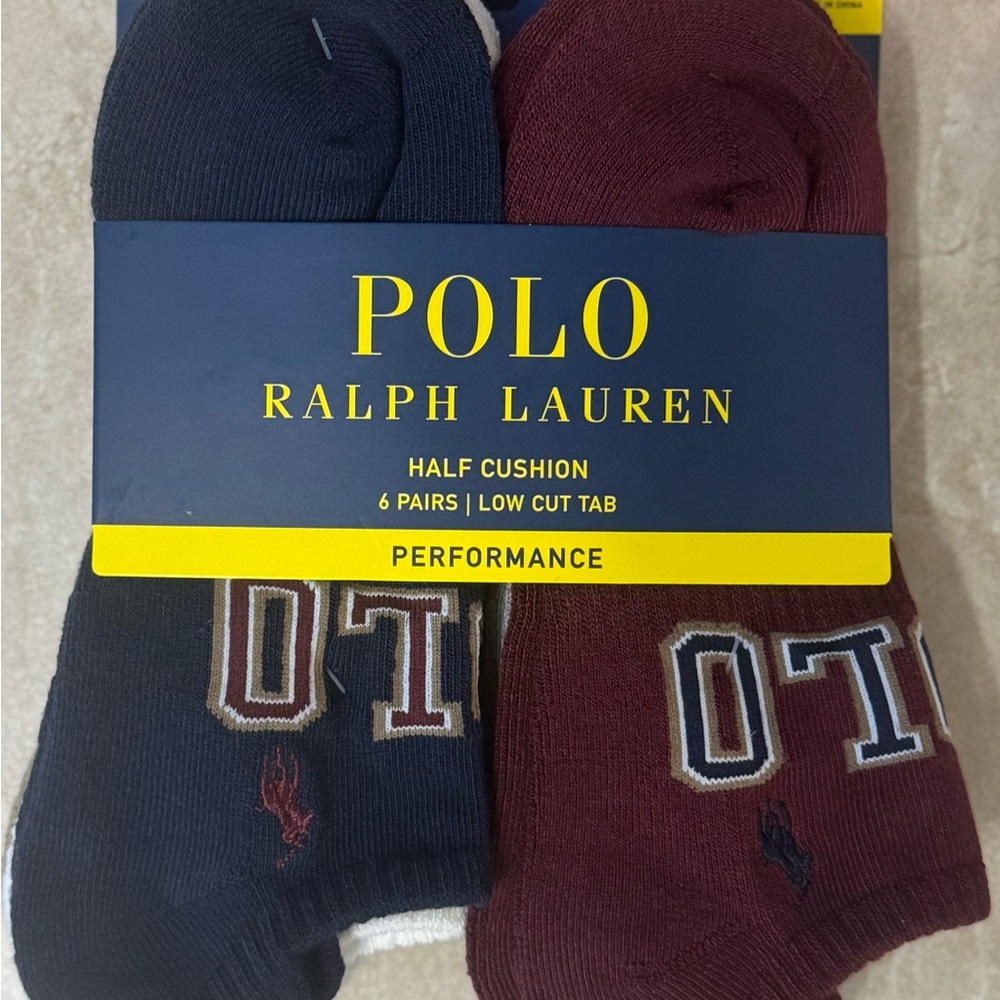 Polo Ralph Lauren Varsity Logo Low Cut Socks - Picture 7 of 11